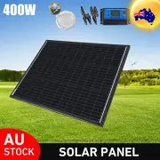 400W 12V Solar Panel Kit Mono Fixed Home Off-Grid Portable Battery Charger Power