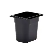 Cambro 86HP110 1/8 Size 6 in Black HPan™ High Heat Food Pan