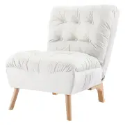 Levede Accent Sofa Recliner Convertible Chair Lazy Gaming Couch Lounge Cream