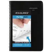 25 AT-A-GLANCE DayMinder Daily Book Planner, Black, January 25 To December 25