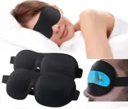 2 PCS Sleep Mask, Upgraded 3D Contoured Blinder & Blindfold,Blackout Eye Masks,