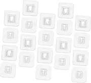 YLSDSW Adhesive Wall Hooks, Double-Sided, 22 Pairs, Transparent, for Kitchen, Bathroom and Office