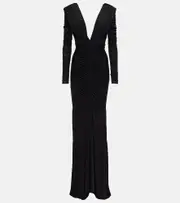 [Alex Perry] Alex Perry Dalton ruched gown AU 6 black
