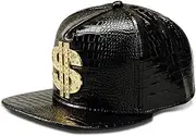 [Wikavanli] Hip Hop Hat,Flat-Brimmed Hat,Rock Cap,Adjustable Snapback Hat Men Women
