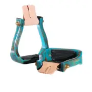 Nettles Distressed Colored Barrel Racer Stirrups