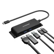mbeat MB-HUB-E05 Mountable 5-Port USB-C Hub Supports 4K HDMI video out and 60W Power Delive