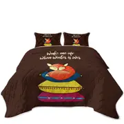 Cute and Funny Slapping Fox Quote Coverlet