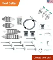 Garage Door Hinges and Rollers Tune up kit,Garage Door Parts and Hardware kit...