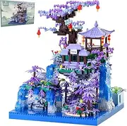 Cherry Blossom Tree Building Set with Gift Box, Micro Mini Building Block Sets,Chinese Cherry Blossom Tree houseArchitecture Peach Pond Micro Bricks Building Kit for Adults（2500Pcs）