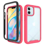 MCC Shockproof Bumper Case iPhone 12 mini Clear Back Cover Apple 2020 [Magenta]