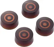 Electric Guitar Control Knobs Fit for LP Style Guitars Replacement Pack of 4PCS Volume and Tone Knobs Coffee with Golden Number Coffee One Size