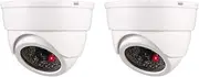2020 Fake Security CCTV Home Camera with Flashing Red LED Light with Security Alert Sticker (2 Packs)