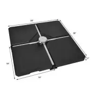 Alpulon Patio Umbrella Base Weights 238 lbs Durable Plastic Material In Black