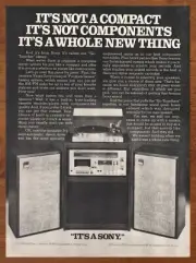 1978 Sony Go-Together Stereo Vintage Print Ad/Poster 70s Man Cave Bar Pop Art