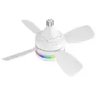 E27 Socket Ceiling Fans with Lights LED Light Bulb Fan with Remote Control (B) H