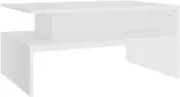 vidaXL Coffee Table Indoor Living Room Bedroom Office Accent Side Couch Sofa Centre End Table Desk Home Furniture White Engineered Wood