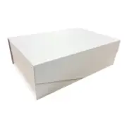 Collapsible Rigid Box Medium Matte White Gift Hamper Boxes Elegant High Quality