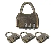 4Pcs Combination Lock Outdoor Combination Lock Padlock Retro Antique Style Combination Lock