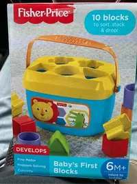 在飛比找Yahoo!奇摩拍賣優惠-Fisher-Price 費雪寶寶積木盒