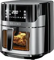 [Billord] Air Fryer, 6.5L Airfryer Oven Healthy Cooking, Large Air Fryer Stainless with Non-stick Frying Pot, 8in1 Multi-Food Quick & Easy Meal Oiless Cooker with LCD Digital Touch Screen, Temp 80-200℃