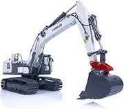 wheelfun 1/18 RC Hydraulic Excavator KABOLITE K961-100S Excavator RTR HUINA Upgraded Version K336Gc Digger Construction Vehicle Model Flysky ST8 Breaker Hammer Ripper Mechanical Gripper
