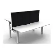 Adjustable 2Person Workstation With Screen Nat White And White 1500Mm