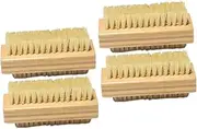 minkissy 2sets Double-sided Lint Brush for Grout Cleaning Fingernail Brush Household Scrubber Portable Nail Humanized Design 2pcs*2