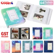 64 Pockets Mini Photo Album Polaroid Case Slip In For FujiFilm Instax Camera AU