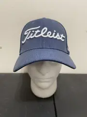 Titleist Golf Hat New Tags Fitted Medium/Large Pro V1 FJ Patch Blue Denim! ⛳️
