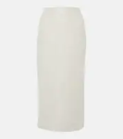 [Alessandra Rich] Alessandra Rich Sequined tweed midi skirt AU 12 white