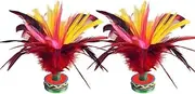 Soft Rubber ShuttlecockShuttlecock Foot Toy,2 Pcs Kick Colorful Feather Chinese Jianzi Goose Rubber Foot Kicking Shuttlecock for Outdoor Sports Fitness Colorful Feather Jianzi Kicking Badmi (Color :