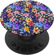 PopSockets Colorful Flowers Seamless Pattern Cute Tropical Art Swappable PopGrip