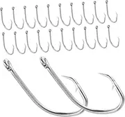 50pcs Barbed Fishing Hooks Set Extractor Remover Kit for Trout Catfish Saltwater Freshwater Fishing