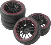 ShareGoo 12mm Hex Wheel Rims & OD 2.59 Rubber Tires for RC 1/10 On-Road Tour