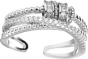 HANABASS Decompression Ring with Rotating Beads Chic Finger Fidget Ring for Women Men Anxiety Relief Stress Ring Material Unique Design for Calm Relaxation