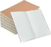 Coopay 12 Pack Journal Notebook Kraft Brown Cover Dot Grid Bullet Notebooks for Travelers - A5 Size - 210 mm x 140 mm - 60 Pages/ 30 Sheets