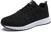 [Minbei] Women's Trainers, Air Cushion Indoor Shoes, Breathable Outdoor Fitness Shoes, Women's Sports Shoes, Flat Running Shoes, Laces, 35-44 EU