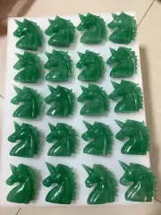 2" Natural Aventurine Unicorn Carved Quartz CrystalS Skull Reiki Healing 1pc