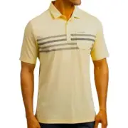 TRAVIS MATHEW FROM THE TOP ROPE Men's S/S Polo Shirt - HTHRGOLDHAZE - XL - NWT