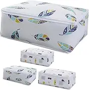 KOMBIUDA Portable Quilt Bag Zipper Pack Storage Bags for Clothes Bedding and Miscellaneous Items Dustproof