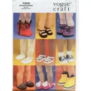 Vogue 7329 18" Doll Clothing Shoes Sandals Crafts Boots Sneakers Sewing Pattern