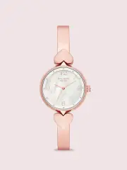 hollis rose gold-tone stainless steel bangle watch