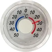 Analog Thermograph - Stick Window Thermometer | Polystyrene Analog Window Thermometer, Transparent Window Thermograph, Stick Wall Indoor Thermograph, Temperature Gauge for Living Room, Dormitory