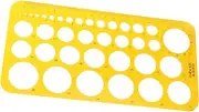 Circle Drawing Template Plastic Draft Ruler for Architecture Art Design School Projects Scale Measuring Tool Orange for Office Supplies and Geometric Measurements