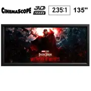 Visualax 135" inch Fixed Frame Acoustic Transparent Projector Screen TRUE 2.35:1