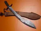 Custom Handmade Damascus steel Hunting Machete Sword, Heavy Duty hunting Gear