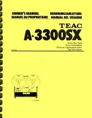 Teac A-3300SX Tape Deck 2-in-1 Combination OWNER'S MANUAL and SERVICE MANUAL