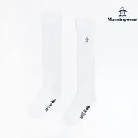 在飛比找momo購物網優惠-【Munsingwear】企鵝牌 女款白色百搭刺繡彈力中筒襪