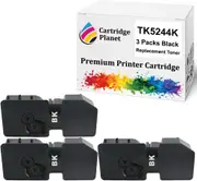 3-Pack Black Non-Genuine Toner Cartridge for Kyocera TK-5244K TK5244K (4,000 Pages) for M5526CDN M5526CDW P5026CDN P5026CDW