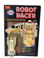 Robot Racer Figure Friction go toy gobot transformer 1980s Esso MOC Mighty Man 2